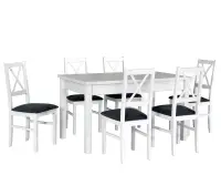 krzesło DENVER N-X,stół  MO-I biały